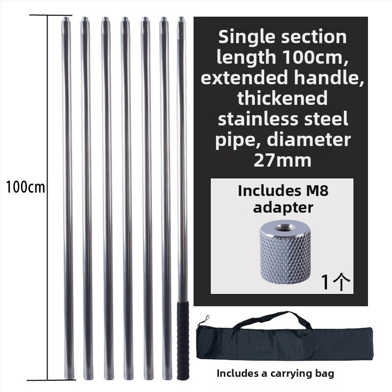 Kovová sieťová tyč typu twist, veľká, na zber ovocia zo výšky; materiál: kov; hmotnosť 225–313 g podľa konfigurácie; sekcie voľne kombinovateľné; nie je škálovateľná