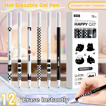 Διαγραφόμενο στυλό gel με ακίδα, πλαστικό σώμα, συσκευασία σε κουτί, καπάκι, κατάλληλο για γραφή και σχέδιο