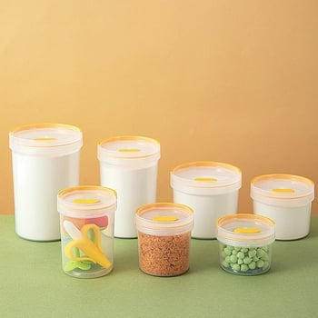 Baina bangshou δοχείο αποθήκευσης γάλακτος σε σκόνη και τσαγιού, διαφανές πλαστικό σφραγιζόμενο δοχείο για ξηρά τρόφιμα