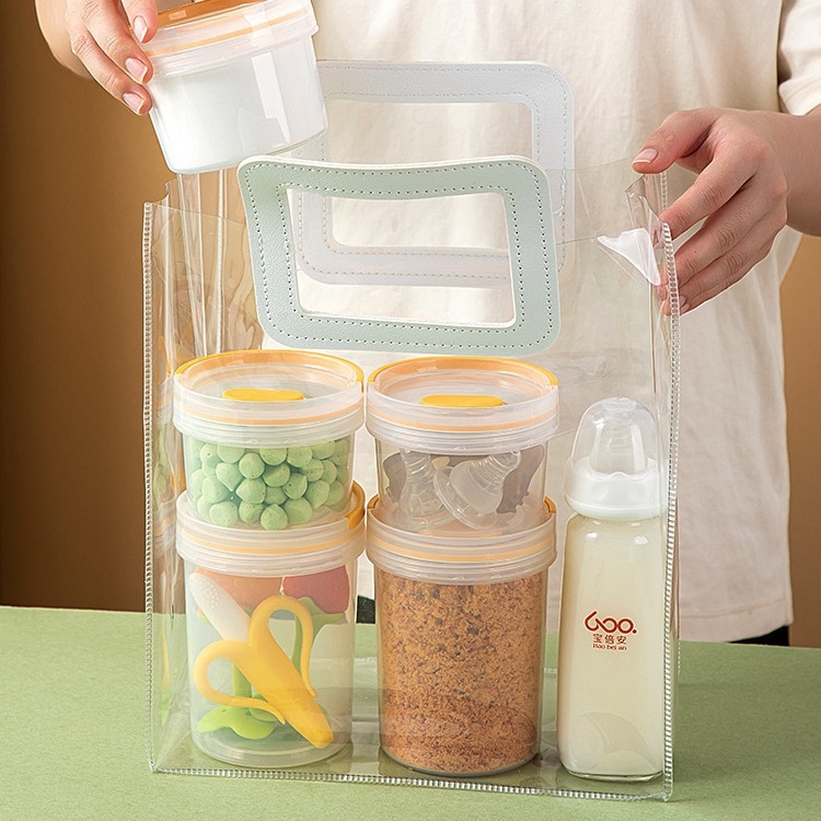 Baina bangshou δοχείο αποθήκευσης γάλακτος σε σκόνη και τσαγιού, διαφανές πλαστικό σφραγιζόμενο δοχείο για ξηρά τρόφιμα