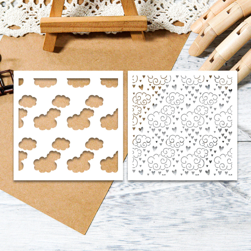 Šablona za crtanje s izrezima za dekoriranje dnevnika, smola, graviranje, moderni minimalistički stil