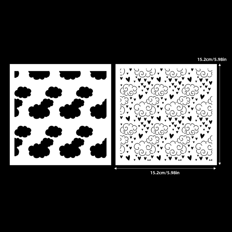 Šablona za crtanje s izrezima za dekoriranje dnevnika, smola, graviranje, moderni minimalistički stil