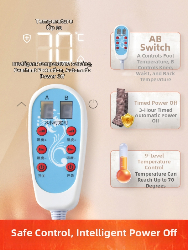 Papuče s grijanom uložkom USB – muške kućne papuče od prave kože Xiang Nuanyi