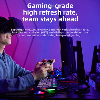 HDMI 2.1 kábel TV-hez/PC-hez/monitorhoz/projektorhoz — 0.5m, rézbevonatú acélvezeték, aranyozott hálós burkolat