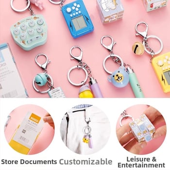 Мини проекторен фенер с ключодържател – алуминиев корпус, интерактивна проекция за деца и родители