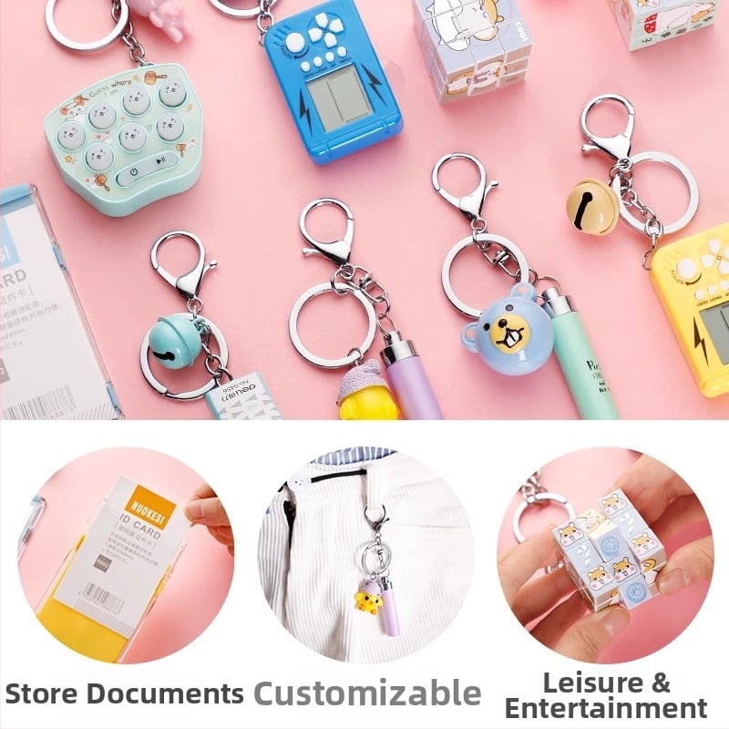 Мини проекторен фенер с ключодържател – алуминиев корпус, интерактивна проекция за деца и родители