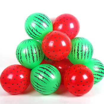 Latex dekorativna balon, okrugli oblik, Watermelon Strawberry otisak, crtani i geometrijski uzorak; pogodan za rođendane, kampiranje, Kineski Dan zaljubljenih, Dan djece