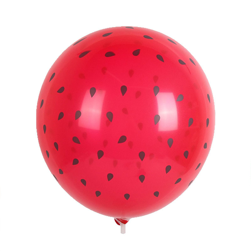 Latex dekorativna balon, okrugli oblik, Watermelon Strawberry otisak, crtani i geometrijski uzorak; pogodan za rođendane, kampiranje, Kineski Dan zaljubljenih, Dan djece