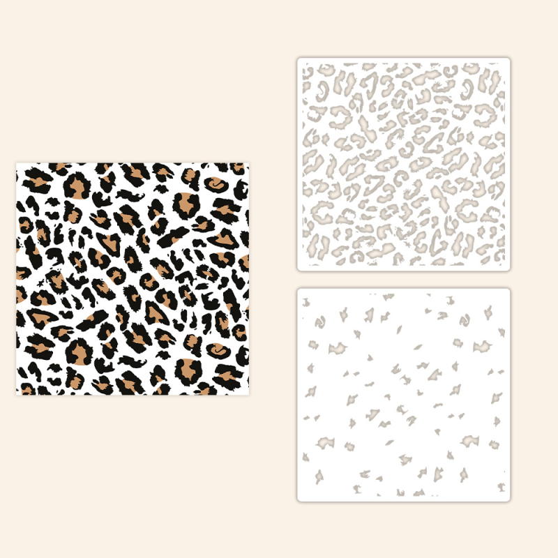 YX-PKC356-M Ploča za šablonsko tiskanje za dekoraciju dnevnika – PET, graviranje, moderni minimalistički stil, šablona