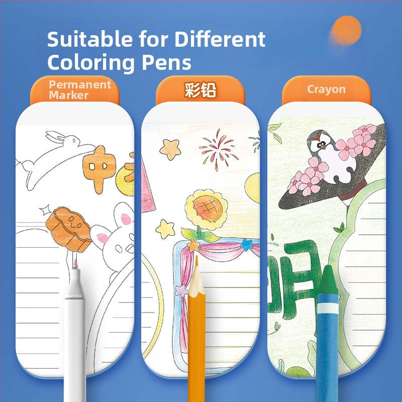 Általános iskolásoknak szánt kézzel írt újság sablonkészlet — vonalas rajz sablonok, rajzpapír az újság számára, vonalzó és tollkészlet