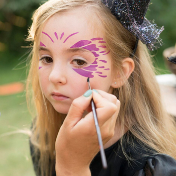 Šablona za crtanje lica od PET-a s prorezanim dizajnom za DIY šminku – Purple Butterfly