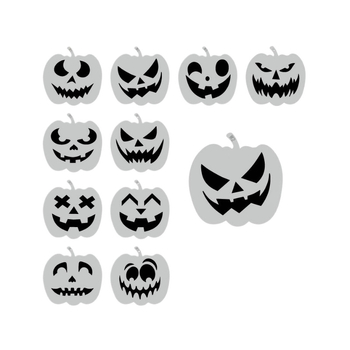 Πρότυπο ζωγραφικής προσώπου με κολοκύθα για το Halloween — πλαστικό στένσιλ με κενό σχέδιο, δυνατότητα παραμετροποίησης, Goshan painting