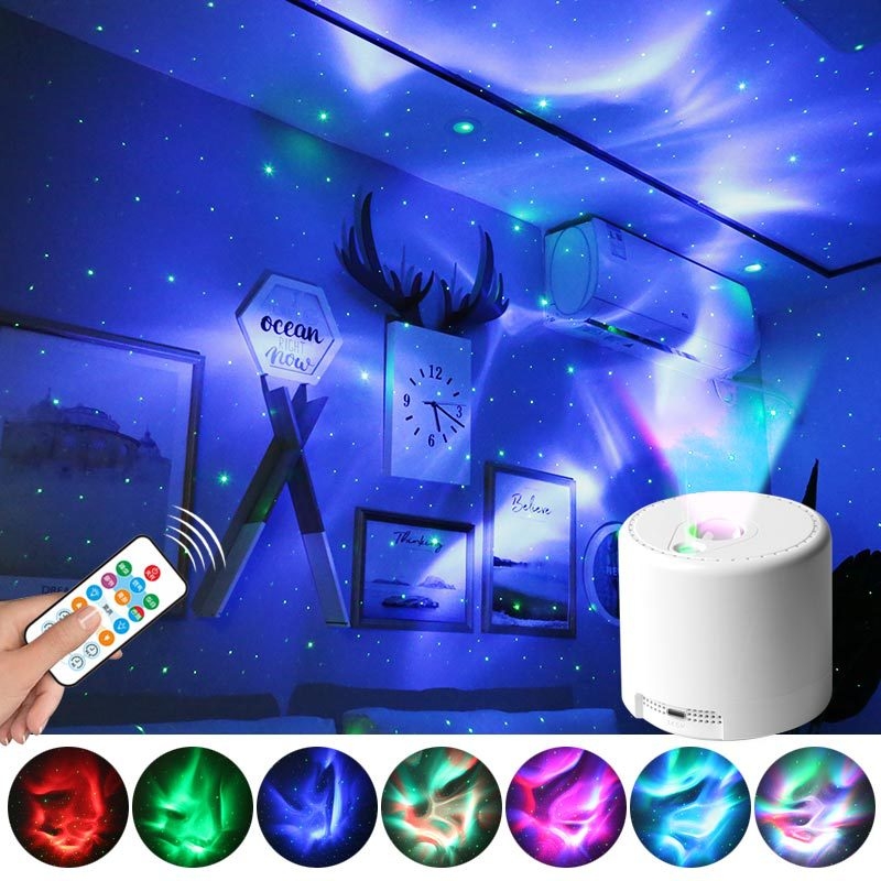Rotirajući projektor polarne svjetlosti i zvjezdanog neba, USB laserom i atmosferskim svjetlom, s vremenskim isključivanjem