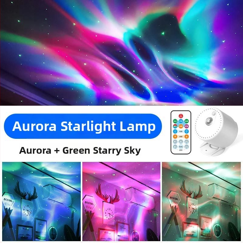 Rotirajući projektor polarne svjetlosti i zvjezdanog neba, USB laserom i atmosferskim svjetlom, s vremenskim isključivanjem