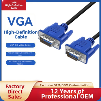 VGA kábel W-V329 – stíněný, s meďou a oceľovou ochranou, niklované konektory, dĺžka 1,5 m, pre PC/monitor/projektor