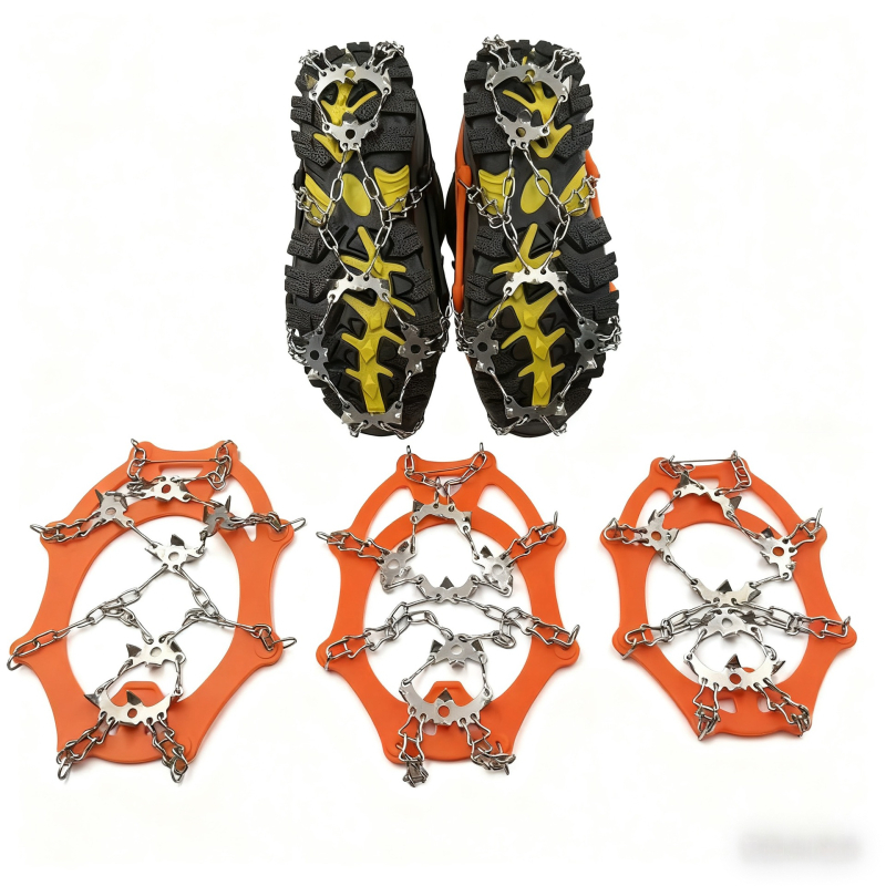 Kangaroo nehrđajući čelik, 19-zubi anti-slip cramponi za planinarenje, navlake za cipele za snijeg i led, veličine M/L/XL