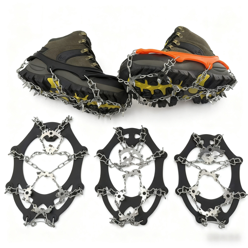 Kangaroo nehrđajući čelik, 19-zubi anti-slip cramponi za planinarenje, navlake za cipele za snijeg i led, veličine M/L/XL