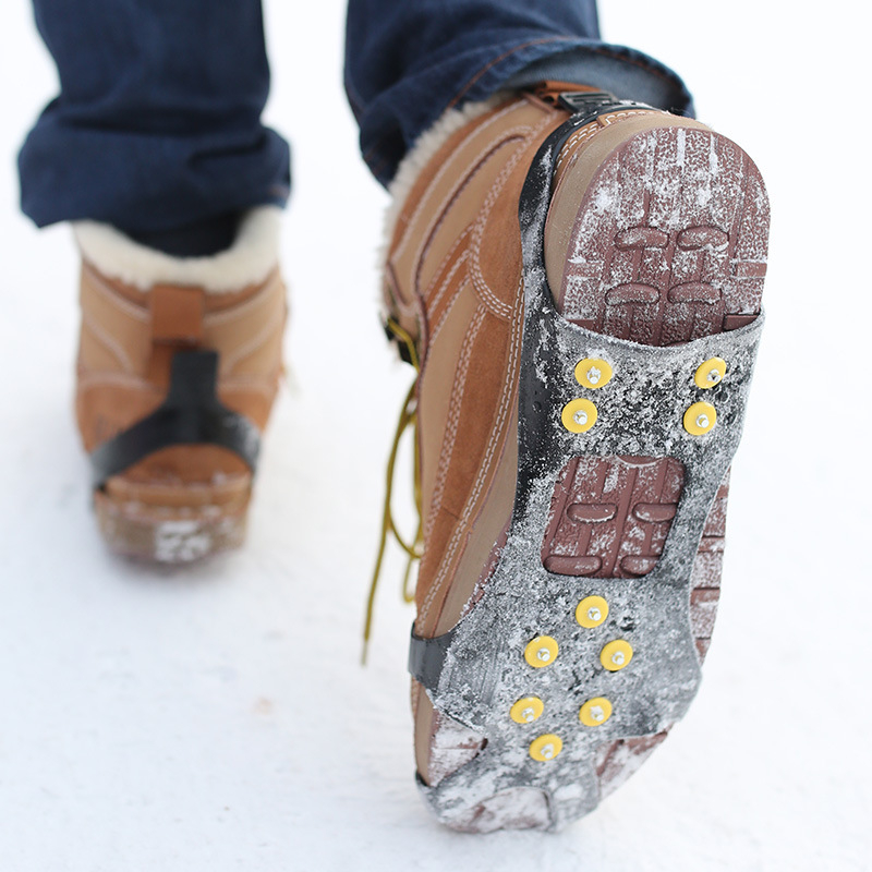 Gumene protuklizne navlake za cipele s 10 zubima za snijeg i led