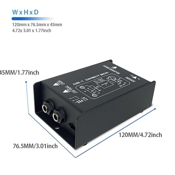 Shiroike Gas-di1 pasivni DI Box, jednokanalni konverter impedancije uz audio izolaciju