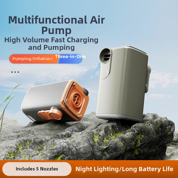 Vanjska višefunkcionalna prenosna električna pumpa za zrak sa svjetlom, 12V, 70 L/min, litijeva baterija, <80W, 5–20 min radnog vremena