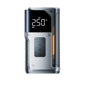 Automobilski nužni start 12V | Bežično punjenje, pumpa za gume s 40 cm cijevi, digitalni zaslon, Soft-Pack baterija 4 ćelije