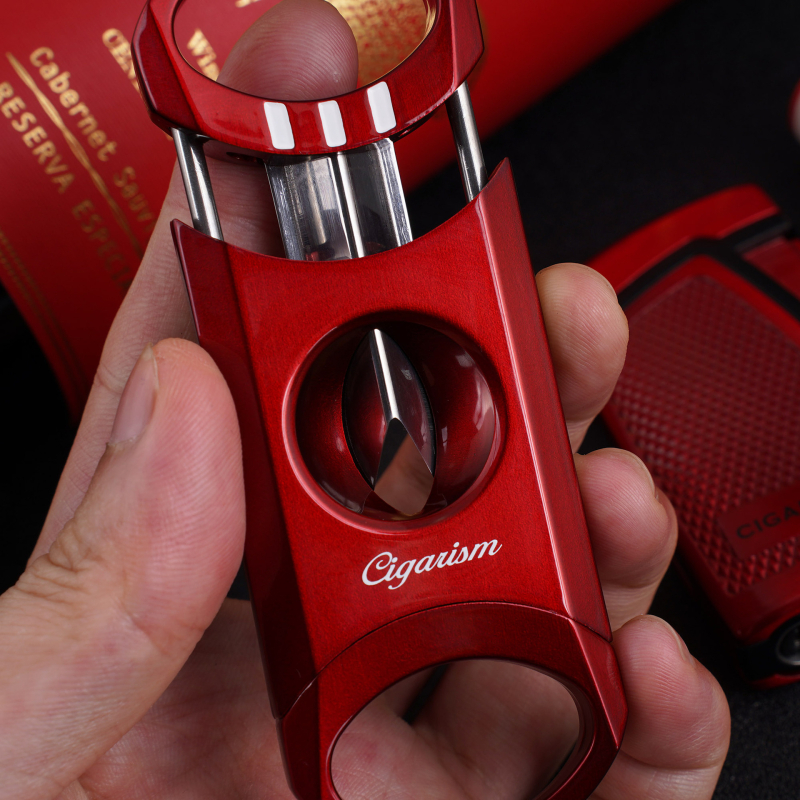 CIGARISM V-oblikovane škarice za cigare, metal, sjajna površina, proizvedeno u Kini, prilagodljive