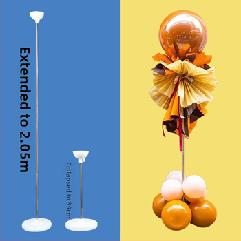 Stalak za balon kolonu od nehrđajućeg čelika s teleskopskom šipkom, regulirani držač, plastični držač za zdjele, baza za napunjavanje vodom, za vanjske sportske događaje