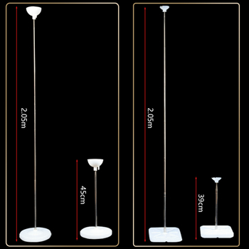 Stalak za balon kolonu od nehrđajućeg čelika s teleskopskom šipkom, regulirani držač, plastični držač za zdjele, baza za napunjavanje vodom, za vanjske sportske događaje