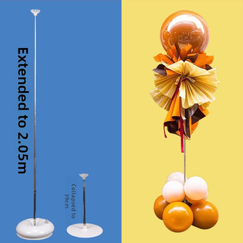 Stalak za balon kolonu od nehrđajućeg čelika s teleskopskom šipkom, regulirani držač, plastični držač za zdjele, baza za napunjavanje vodom, za vanjske sportske događaje