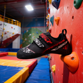 Παπούτσια αναρρίχησης για εσωτερικό μπολντερινγκ, unisex, κλείσιμο Velcro, ελαφριά, χαμηλό πάνω μέρος, αντιολισθητική σόλα από καουτσούκ