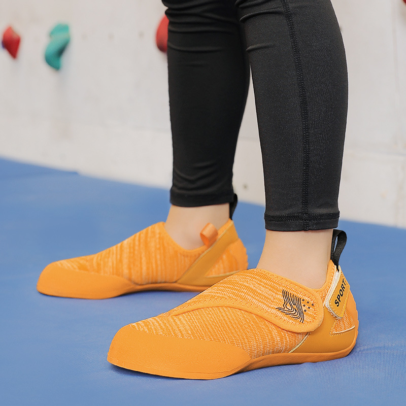 Παπούτσια αναρρίχησης με Velcro κλείσιμο, Unisex, για εσωτερική αναρρίχηση και μπολντέρ, χαμηλό πάνω μέρος από διχτυωτό ύφασμα, σόλα από φυσικό καουτσούκ, ενδιάμεση σόλα από καουτσούκ, βαμβακερή επένδυση