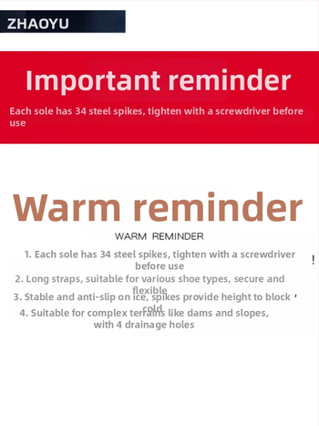 Chaoyu Protecții antiderapante pentru încălțăminte cu gheare pentru alpinism outdoor – Specificații AS, 50 buc