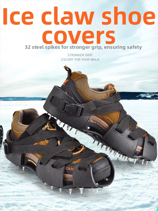 Chaoyu Protecții antiderapante pentru încălțăminte cu gheare pentru alpinism outdoor – Specificații AS, 50 buc