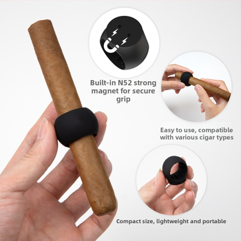 Clip de țigară magnetic din silicon, în formă de ventilator, pentru golf, personalizabil