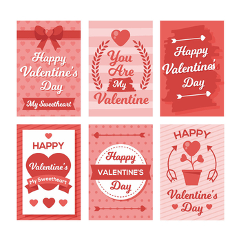 Felicitări de Valentine's Day, set de 6 cu plicuri; carton, imprimare, stil simplu și modern, categorie: felicitări, ambalaj de bază