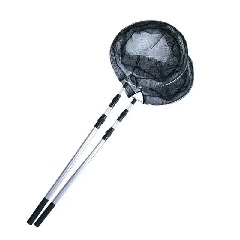 Bară telescopică pentru plasă, cu ochi dens, trei segmente, aliaj de aluminiu 201, cap de fier