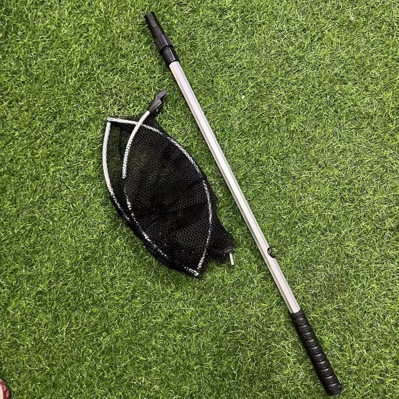 Bară telescopică pentru plasă, cu ochi dens, trei segmente, aliaj de aluminiu 201, cap de fier