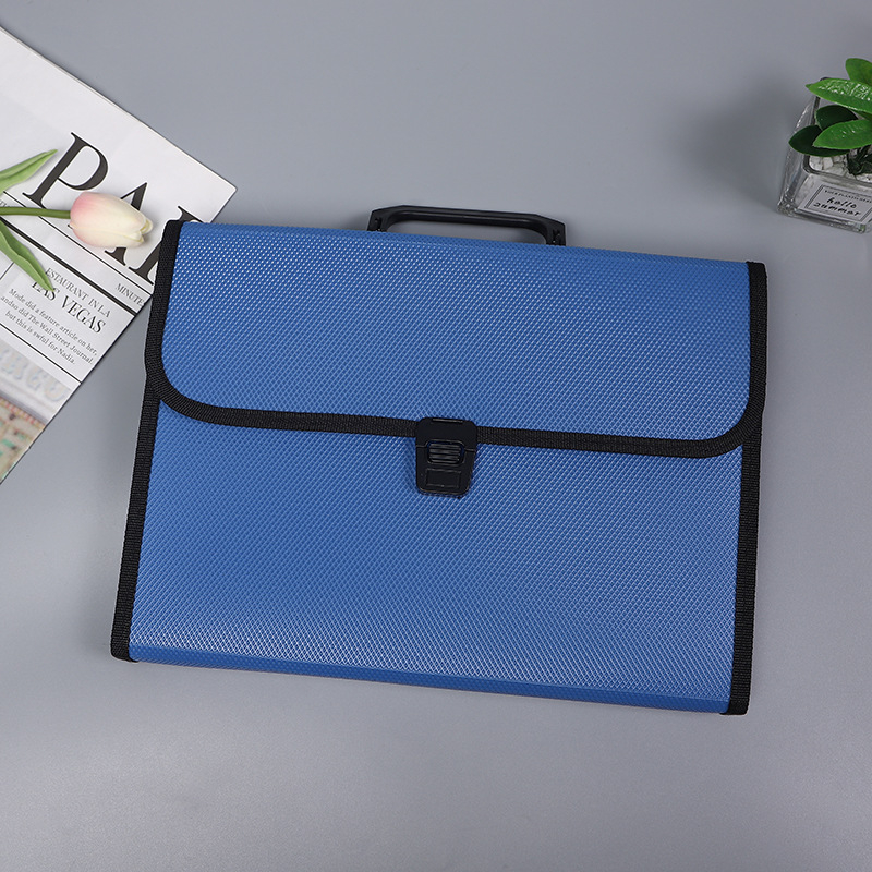 Α4 φορητός πολυεπίπεδος φάκελος ακορντεόν με κλιπ γραφείου, από πλαστικό, 13 θήκες, πάχος υλικού 1,2 mm, για τιμολόγια και αποδείξεις