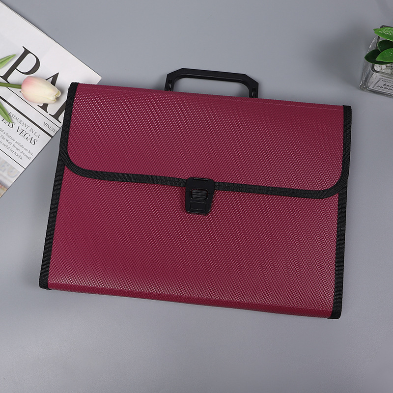 Α4 φορητός πολυεπίπεδος φάκελος ακορντεόν με κλιπ γραφείου, από πλαστικό, 13 θήκες, πάχος υλικού 1,2 mm, για τιμολόγια και αποδείξεις