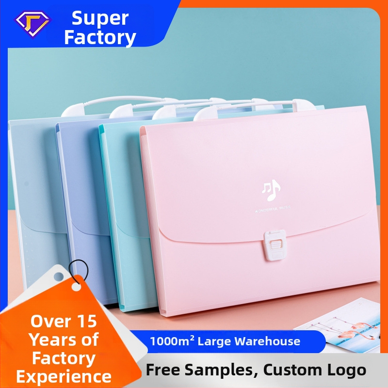 Olga Prenosný akordeónový organizér na súbory-054, plastový, 12 priehradok, s tlačeným logom, licencovaná súkromná značka