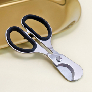 Tăietor circular pentru trabucuri din oțel inoxidabil, lamă cu două tăișuri, mâner cu inel de cauciuc, realizat manual, personalizabil, finisaj fin lustruit