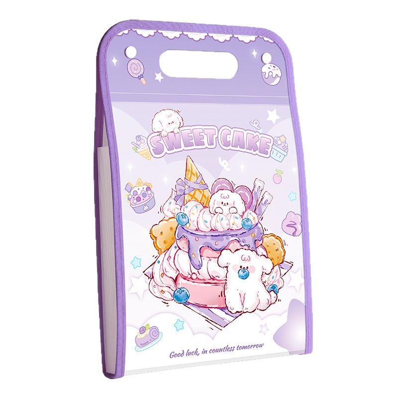 Kaba Bear φορητός οργανωτής εγγράφων, PP υλικό, 13 διαμερίσματα, πάχος 13C, εκτυπωμένο λογότυπο, δυνατότητα προσαρμογής