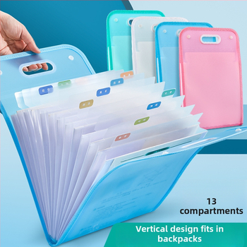 Ακορντεον φάκελος αρχείων με 13 θήκες, πλαστικός, κάθετος, πολυεπίπεδος, δώρο για επιχειρήσεις