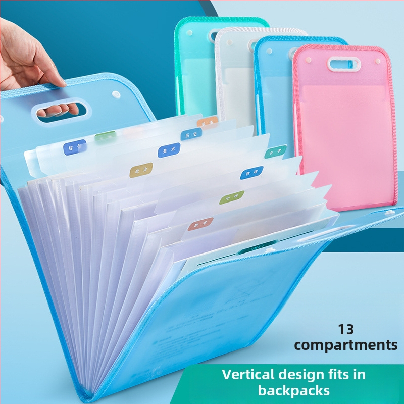 Ακορντεον φάκελος αρχείων με 13 θήκες, πλαστικός, κάθετος, πολυεπίπεδος, δώρο για επιχειρήσεις