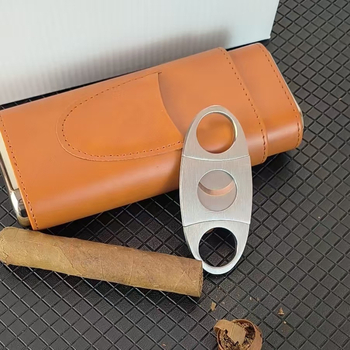 Foarfece de trabucuri portabile din oțel inoxidabil, lucrate manual, personalizabile cu logo, design simplu