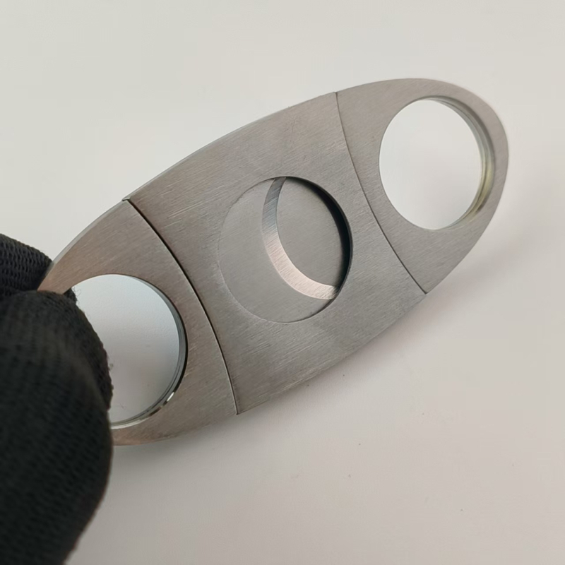 Foarfece de trabucuri portabile din oțel inoxidabil, lucrate manual, personalizabile cu logo, design simplu