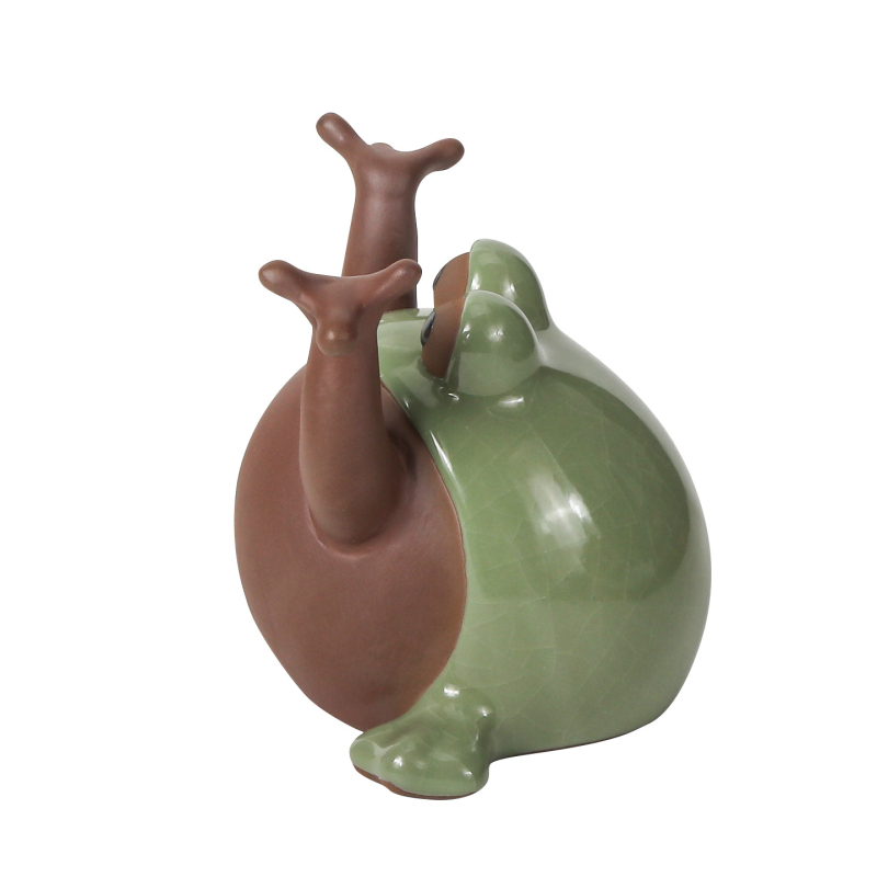 Suport pentru țigarete din rășină – broască desen animat, personalizabil, Huadou