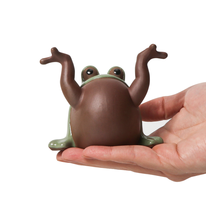 Suport pentru țigarete din rășină – broască desen animat, personalizabil, Huadou