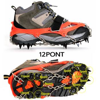 Selpa Clește anti-alunecare pentru încălțăminte, 12 dinți, oțel mangan, pentru alpinism — pachet 50 buc