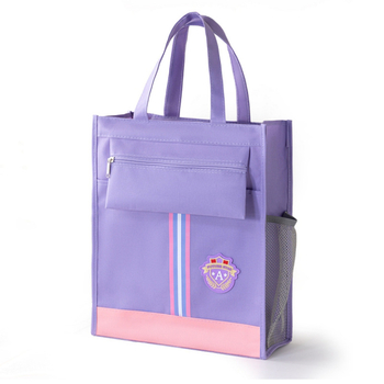 Geantă de documente pentru școală din material Oxford, cu fermoar, mâner de purtare pentru elevi